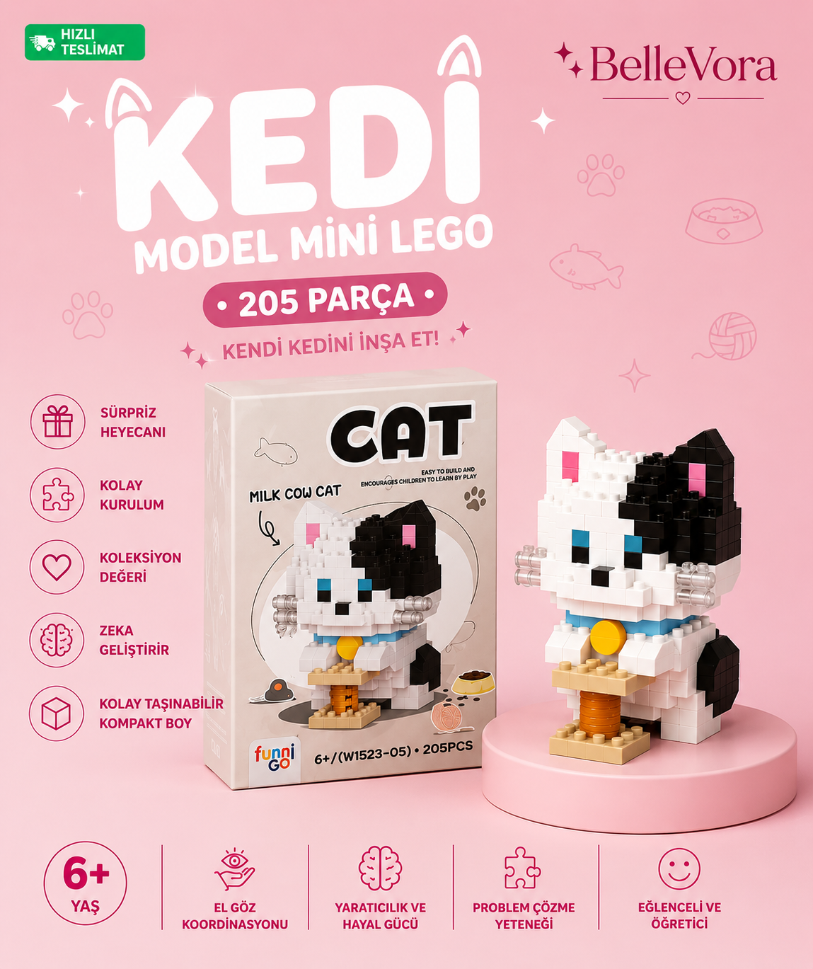 CUTE CAT🐱 (SEVİMLİ KEDİ) MİNİ LEGO