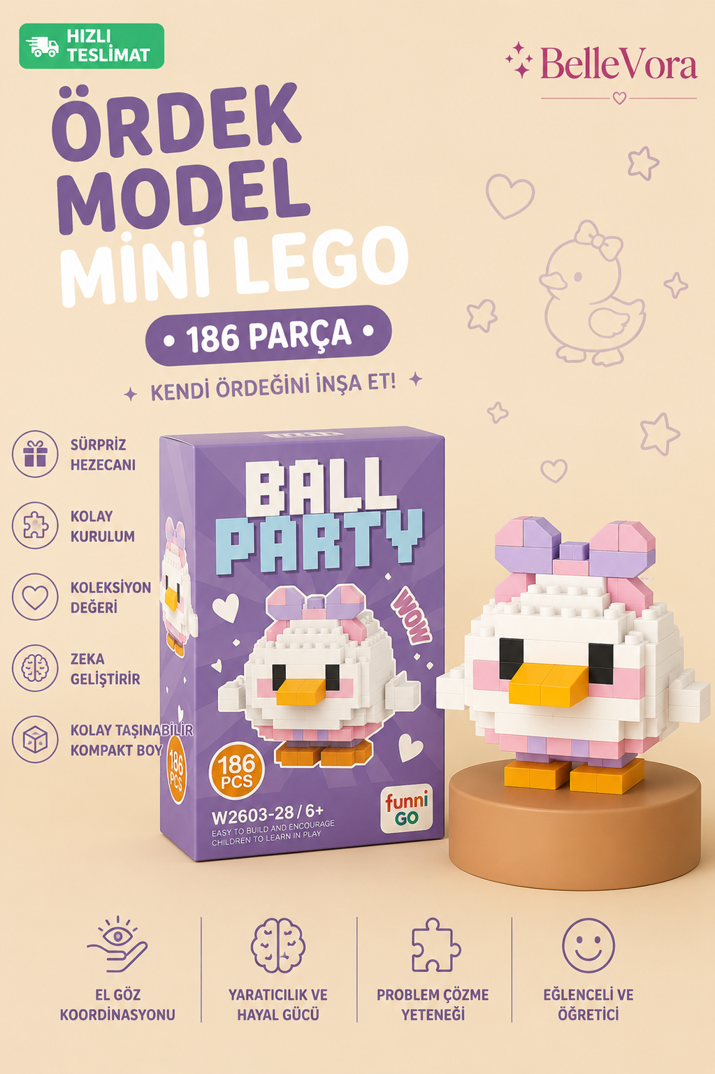 CUTE DUCK🦆 (SEVİMLİ ÖRDEK) MİNİ LEGO
