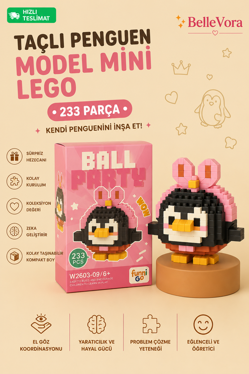 CUTE CROWNED PENGUİN🐧 (SEVİMLİ TAÇLI PENGUEN) MİNİ LEGO