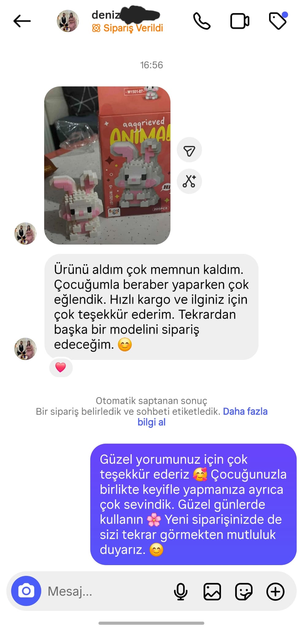 Müşterimiz Deniz Bey